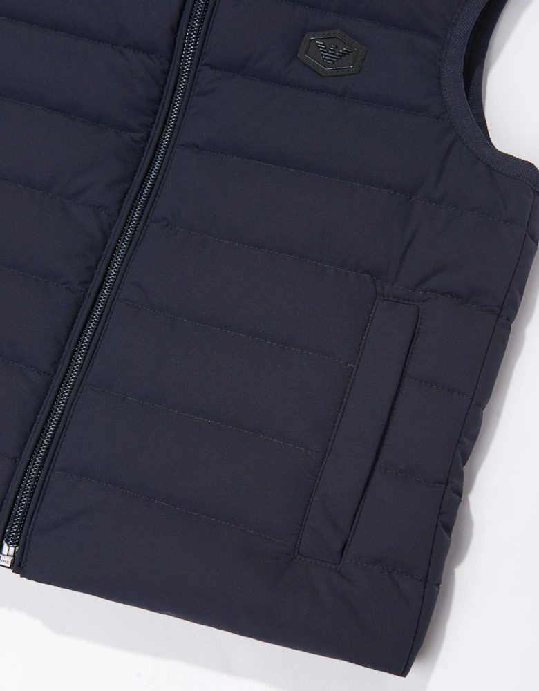 Boys Down Padded Gilet in Navy