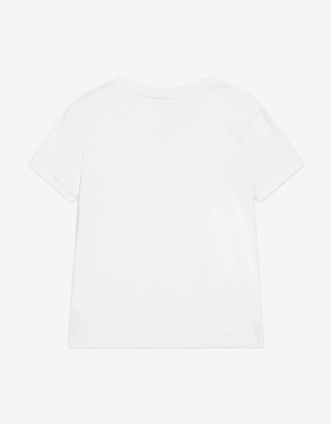 Girls Diamante Logo T-Shirt in White