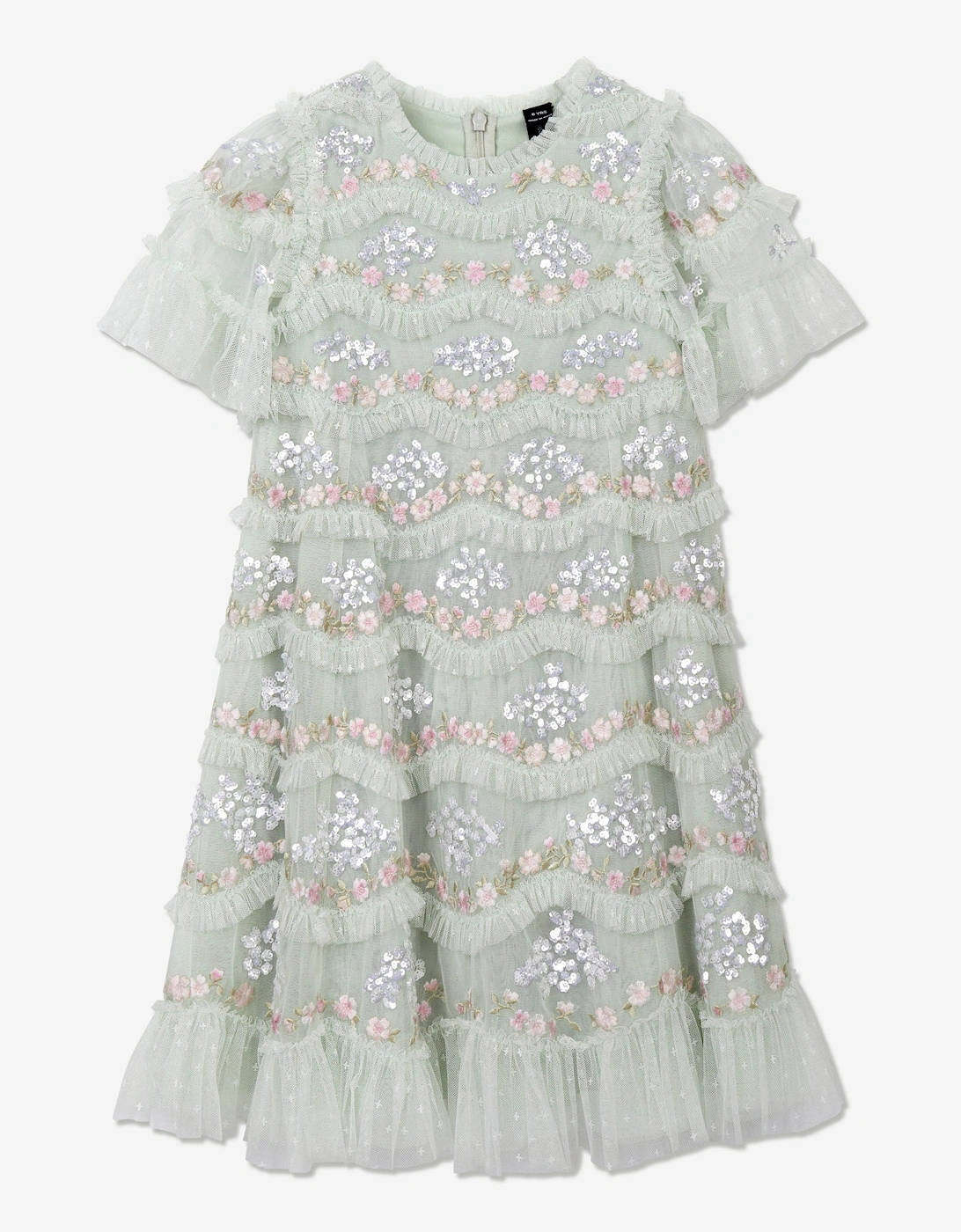 Girls Tulle Daisy Wave Dress in Multicolour, 6 of 5