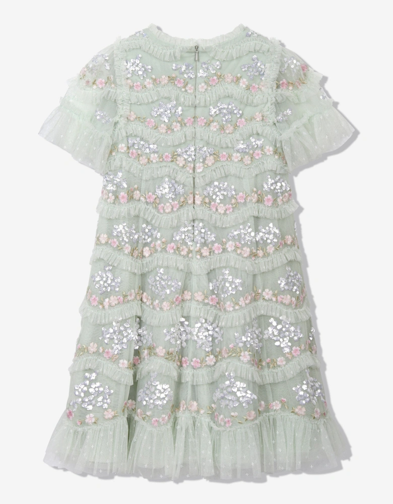 Girls Tulle Daisy Wave Dress in Multicolour