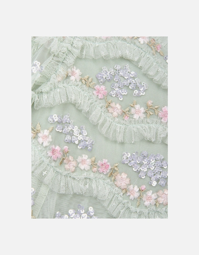 Girls Tulle Daisy Wave Dress in Multicolour