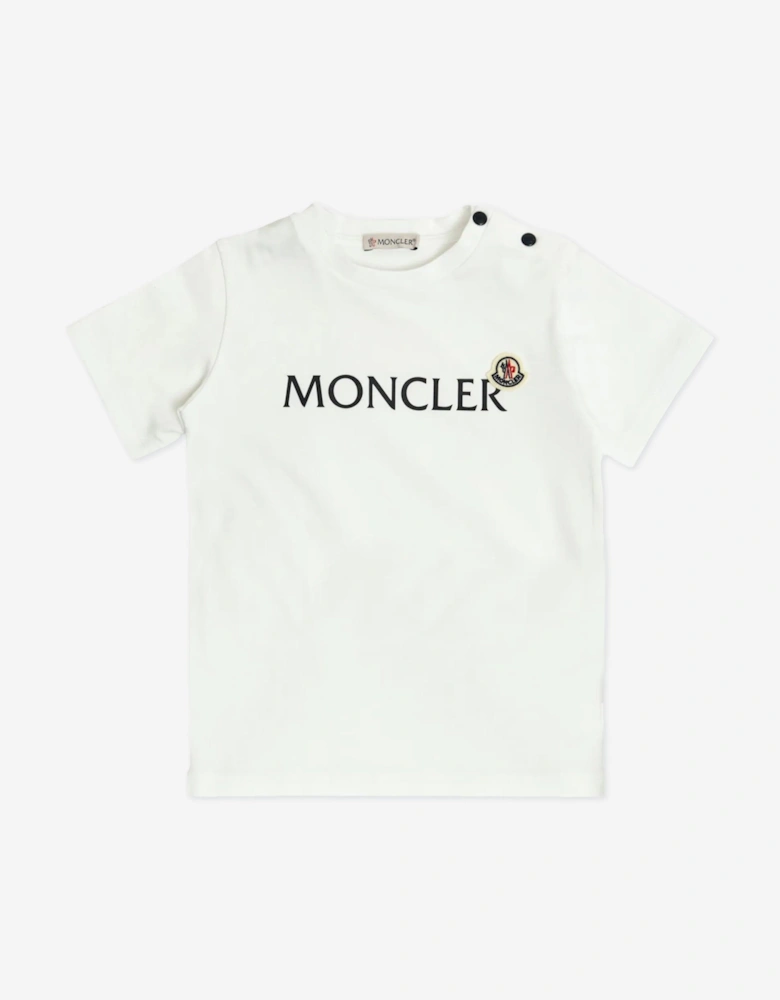 Baby Boys Logo Short Set in White