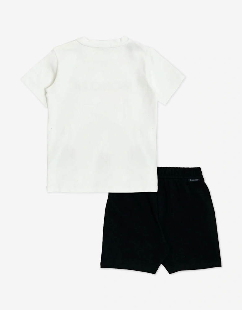 Baby Boys Logo Short Set in White