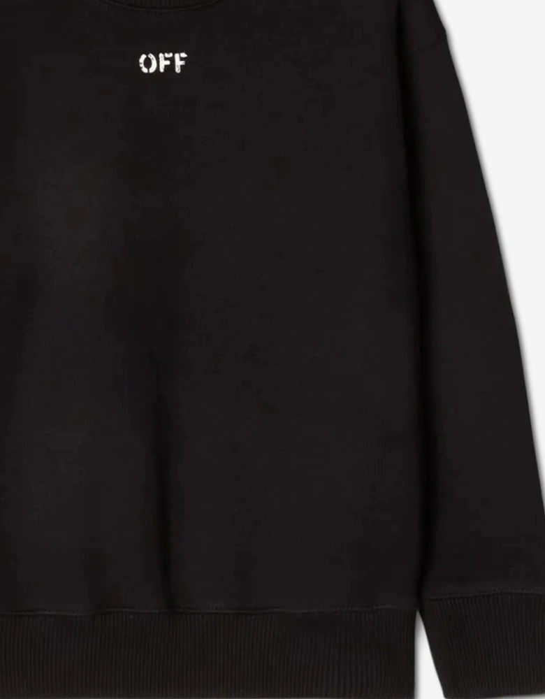 Boys Off Stamp Sweatshirt in Black