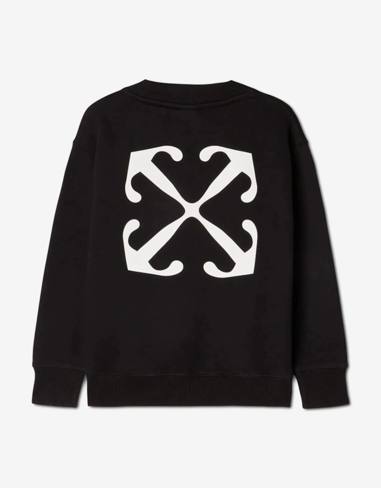 Boys Off Stamp Sweatshirt in Black