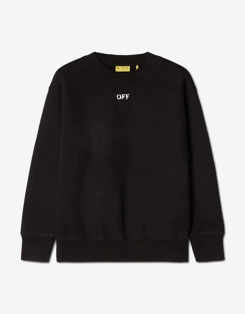 Boys Off Stamp Sweatshirt in Black