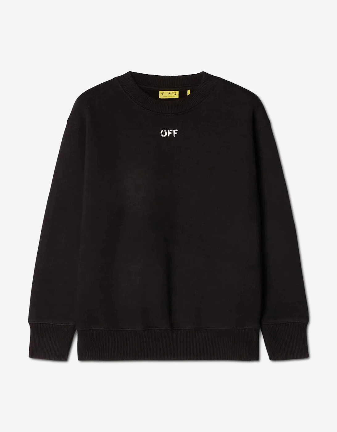 Boys Off Stamp Sweatshirt in Black, 5 of 4