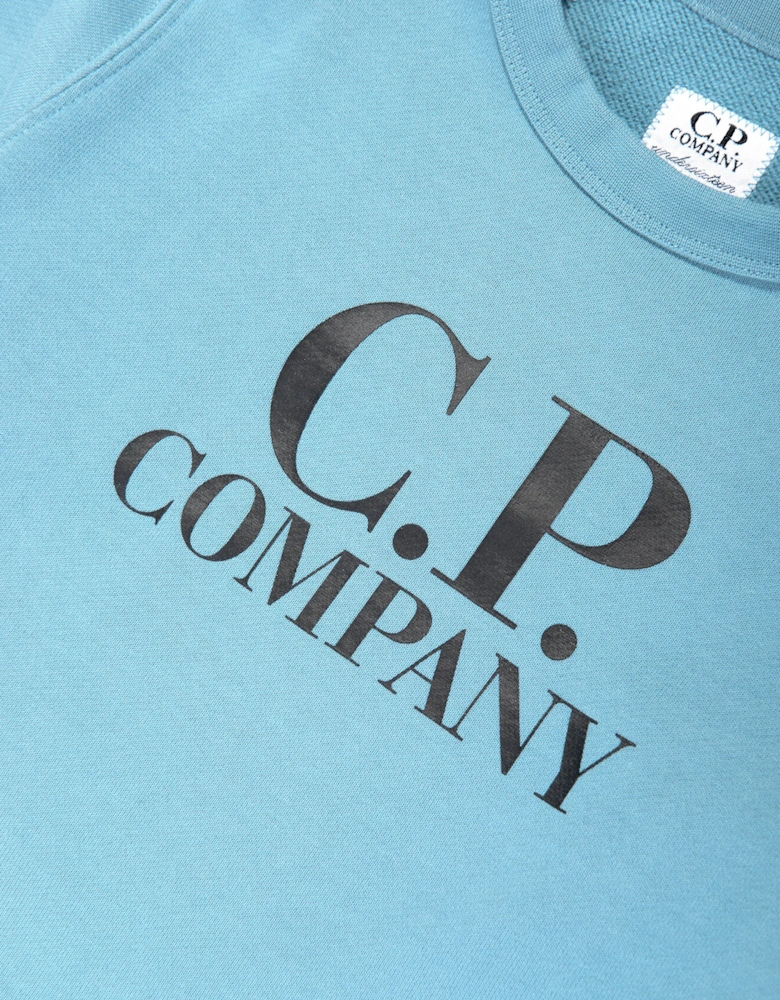C.P. Company Boys Logo Sweatshirt in Blue