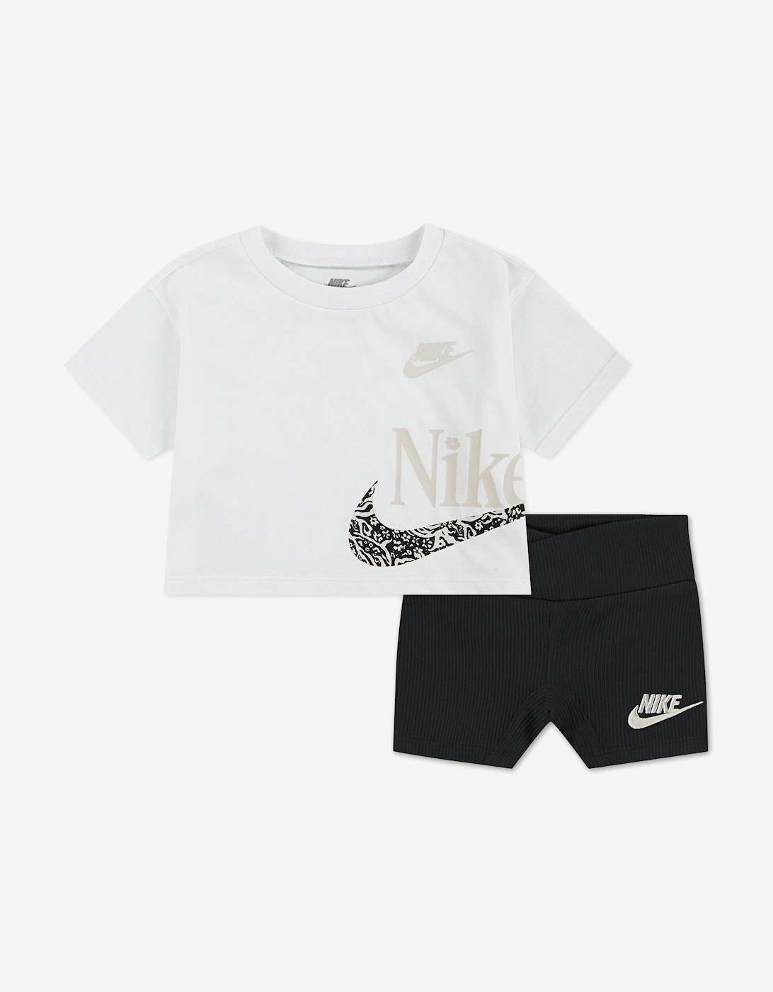 Baby Girls Wild Flower T-Shirt and Shorts Set in Black, 5 of 4
