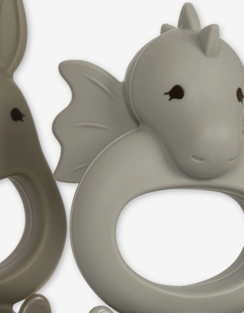Konges Sløjd Baby Dragon And Bunny 2 Pack Fruit Feeding Pacifier in Multicolour (13.7cm)