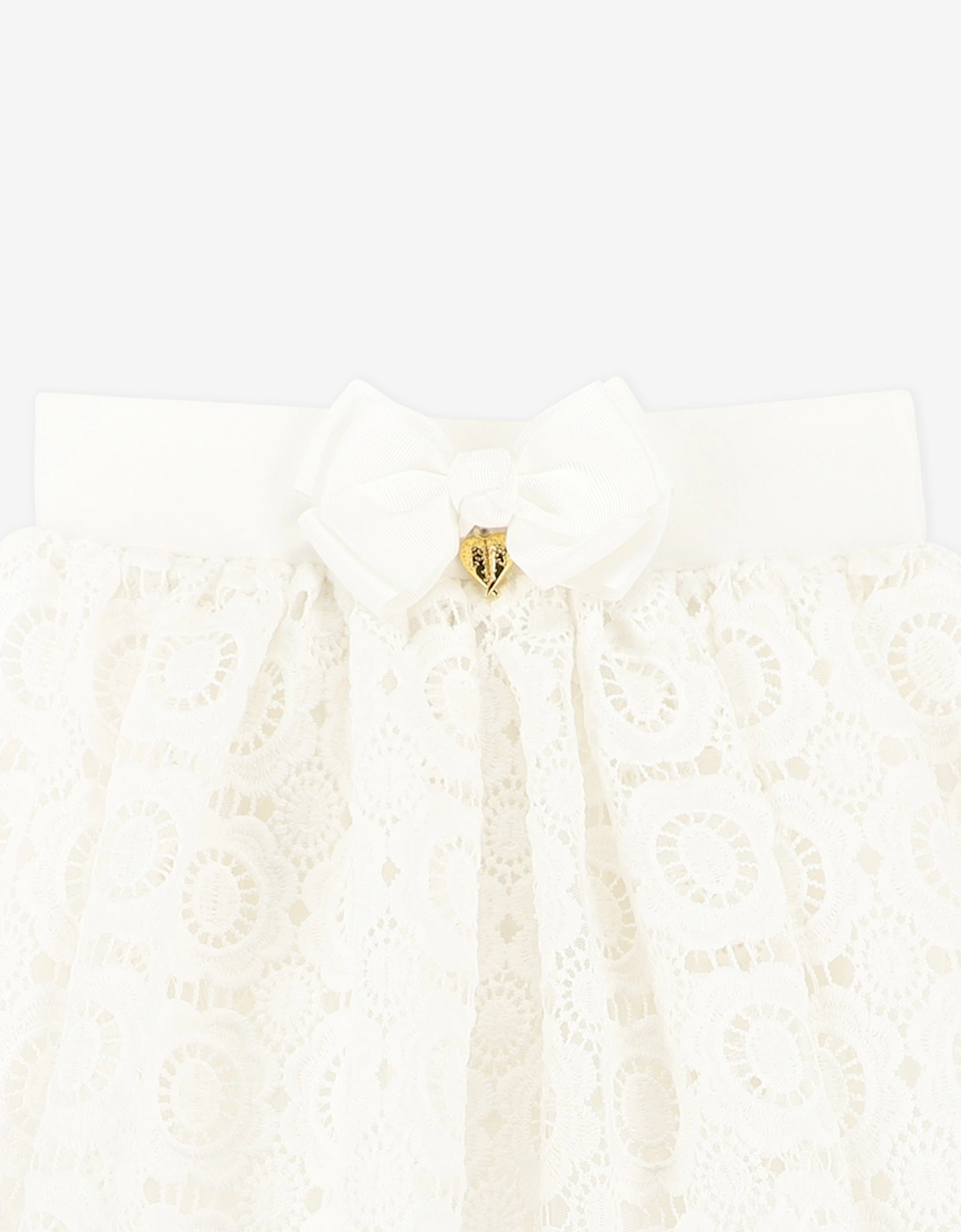Angels Face Girls Blossom Lace Skirt in White