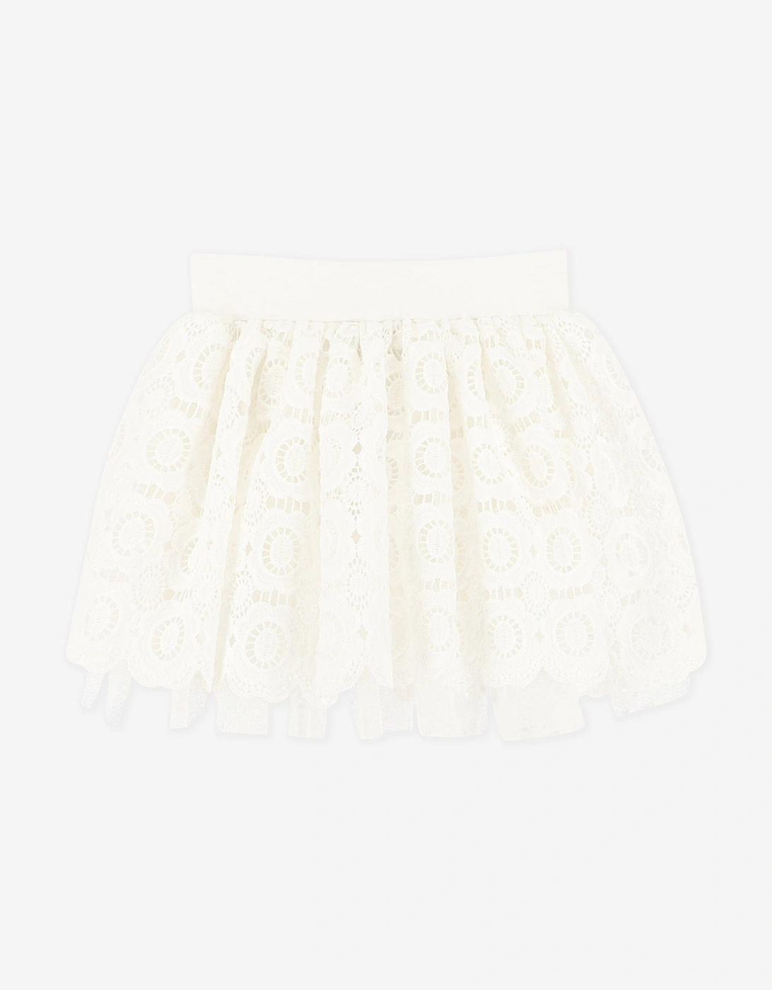 Angels Face Girls Blossom Lace Skirt in White