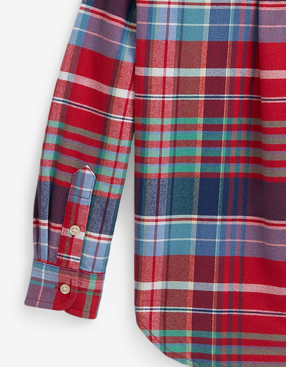 Boys Checked Oxford Shirt in Red