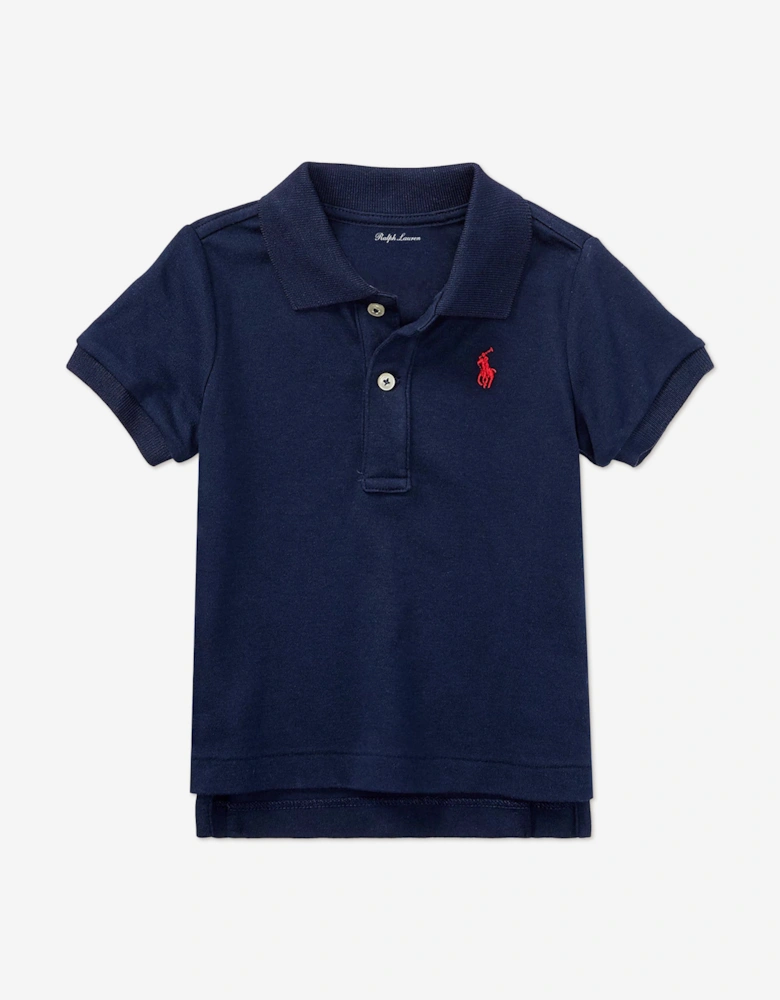 Baby Boys Logo Polo Shirt in Navy