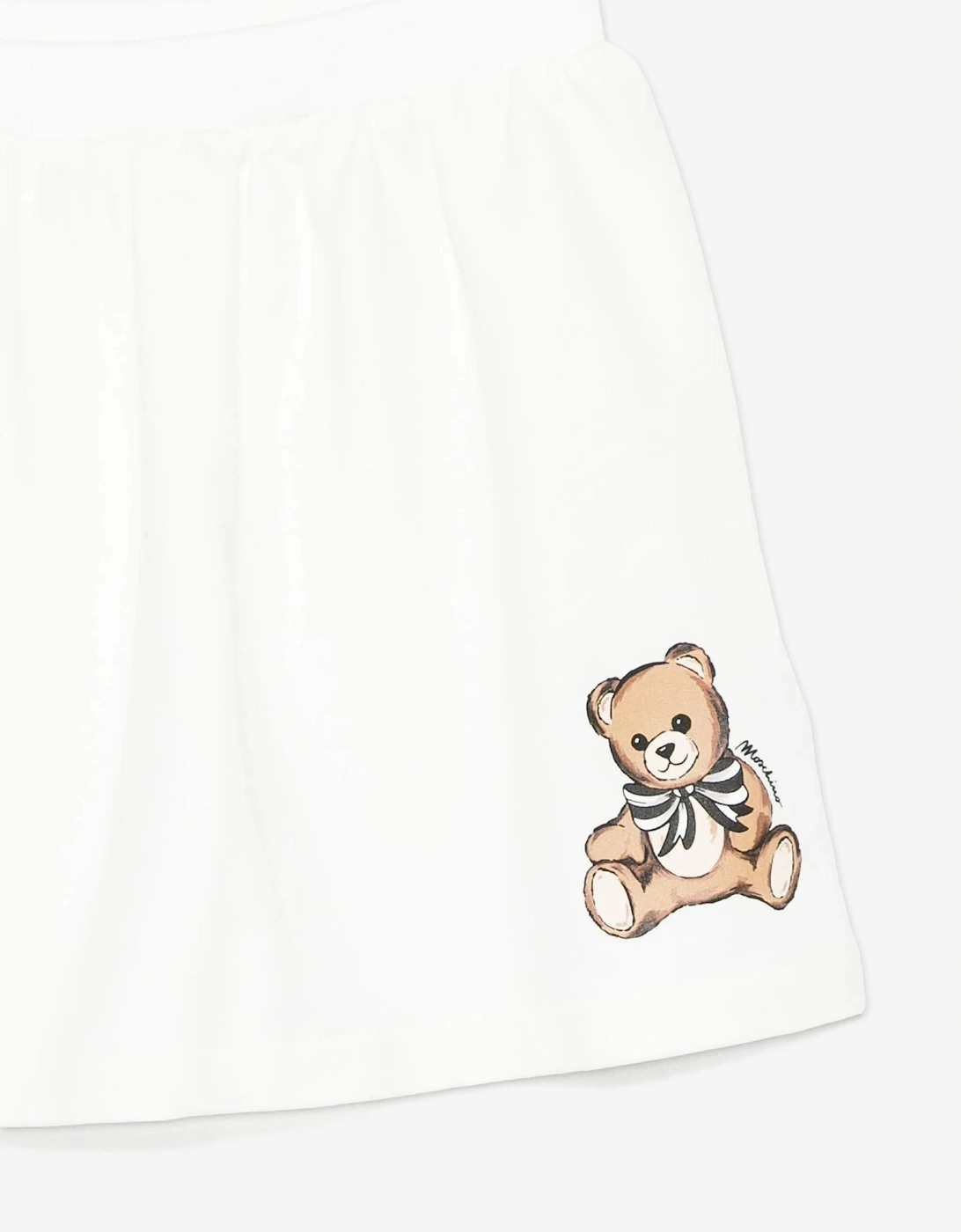 Girls Teddy Bear Skirt in Ivory