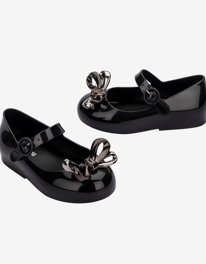 Girls Sweet Love Glam Ballerinas in Black