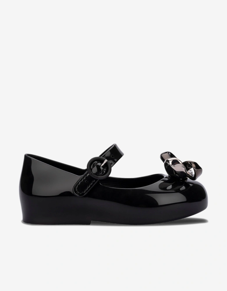 Girls Sweet Love Glam Ballerinas in Black