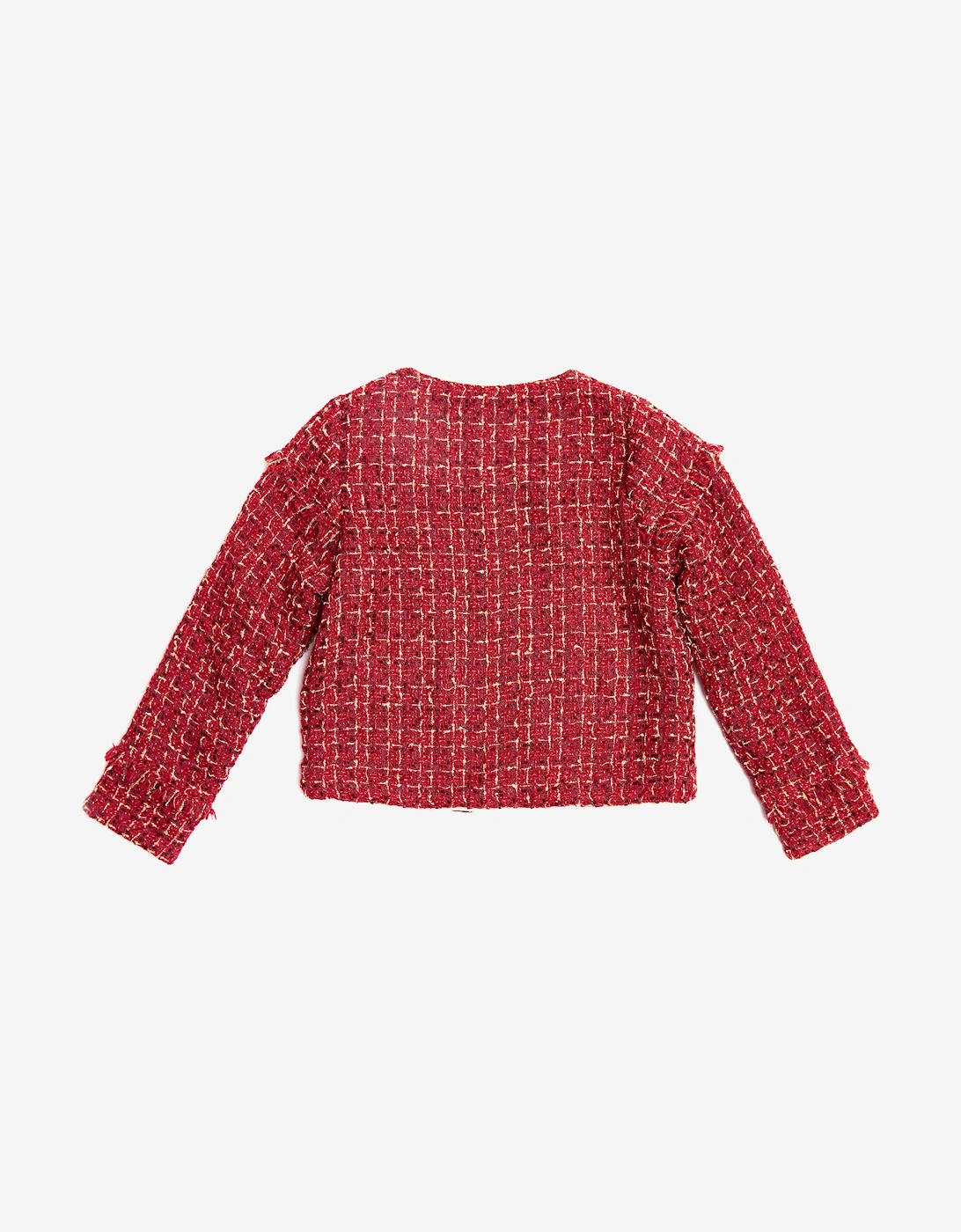 BCBGMAXAZRIA Girls Tweed Jacket in Red