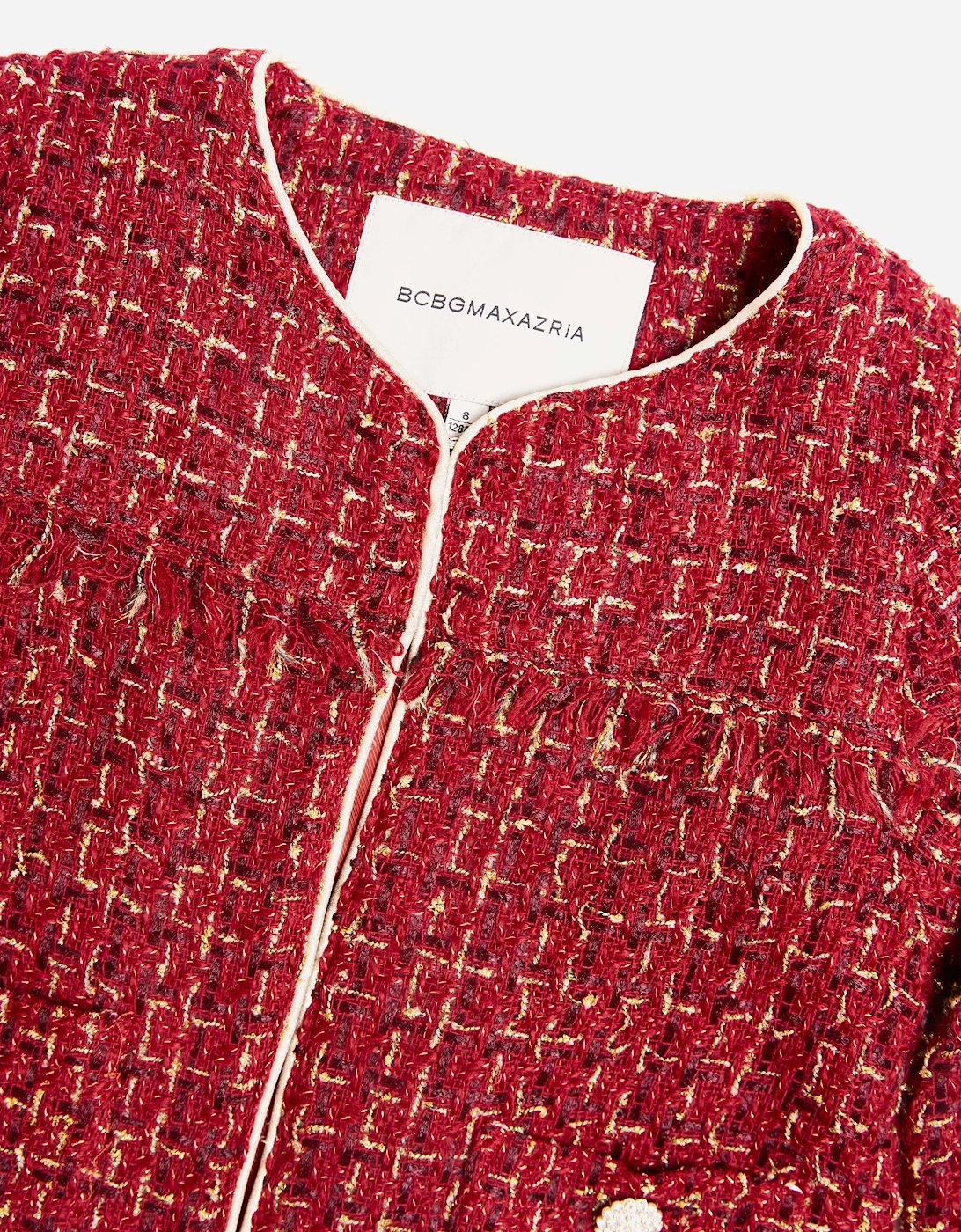 BCBGMAXAZRIA Girls Tweed Jacket in Red