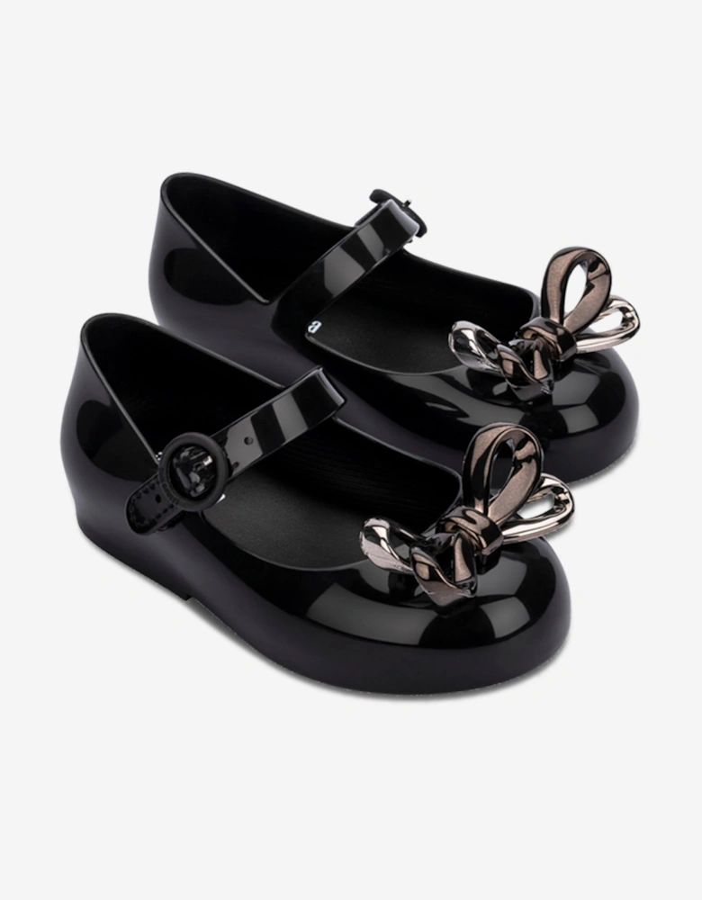 Girls Sweet Love Glam Ballerinas in Black