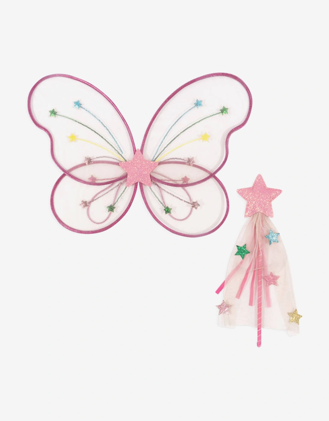 Girls Fairy Rainbow Costume in Pink, 5 of 4