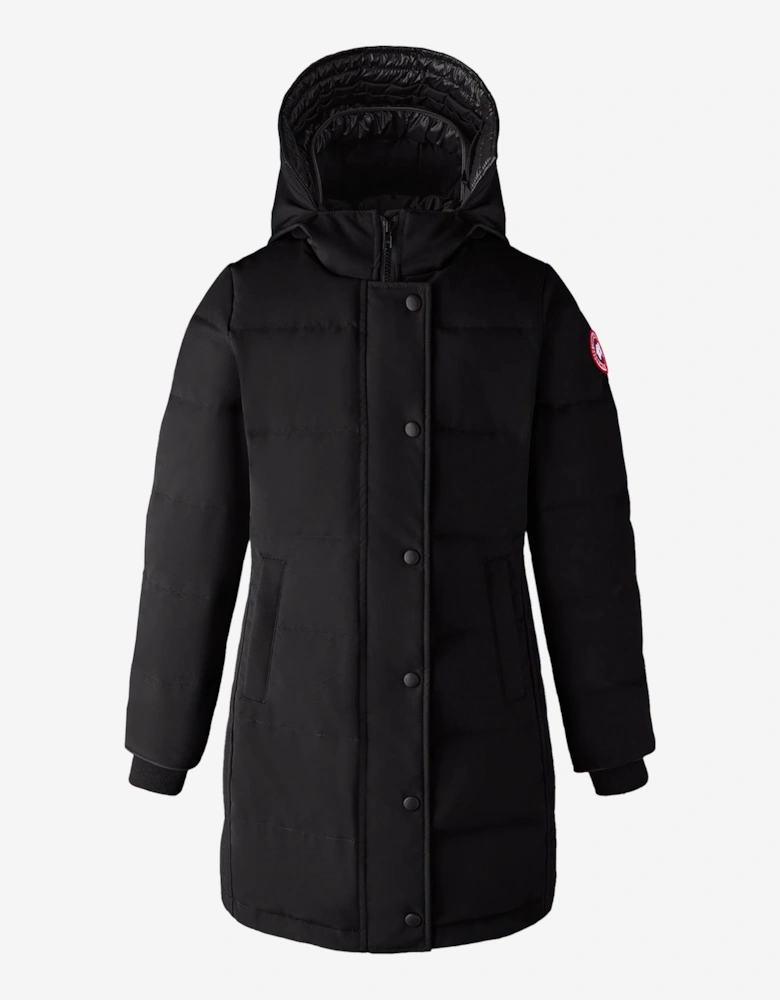 Girls Down Padded Juniper Parka Coat in Black