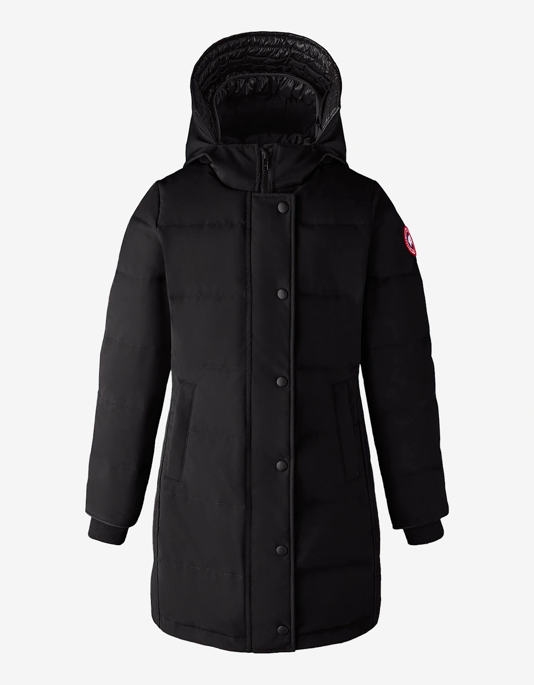 Girls Down Padded Juniper Parka Coat in Black, 5 of 4