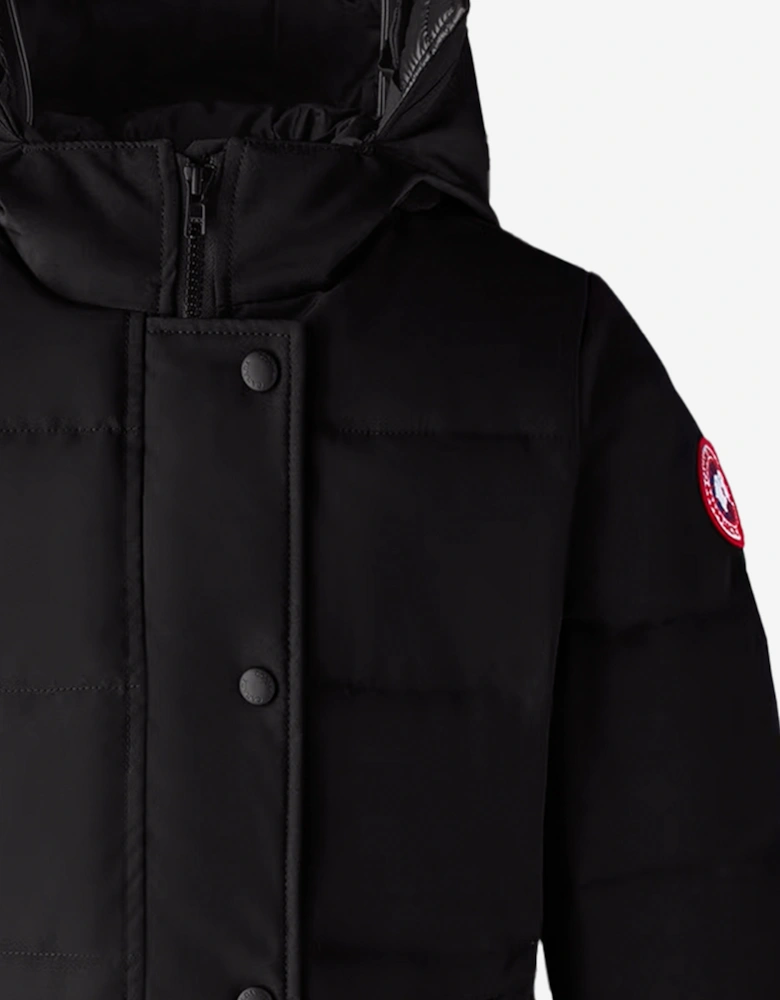 Girls Down Padded Juniper Parka Coat in Black