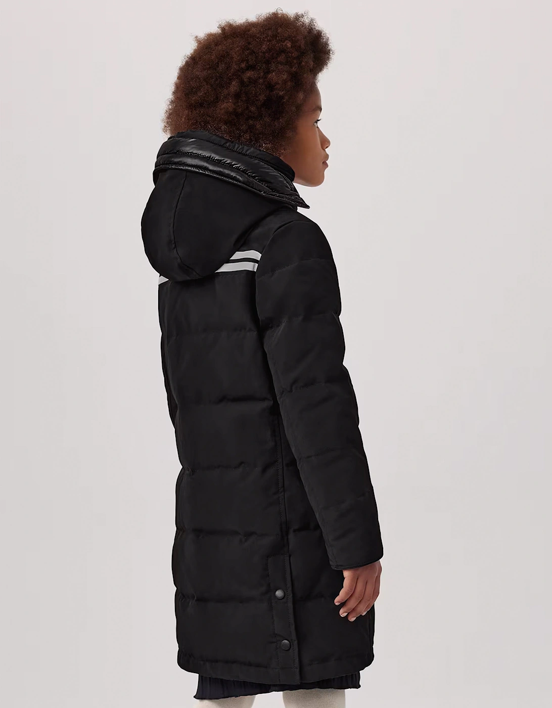 Girls Down Padded Juniper Parka Coat in Black