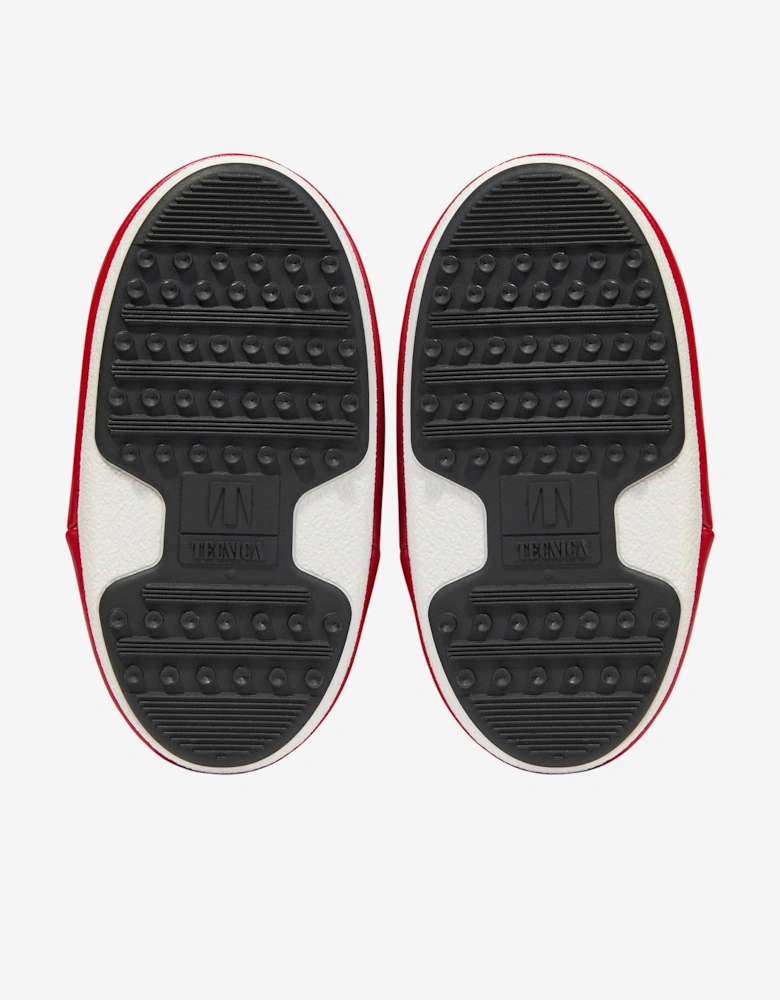 Moon Boot Kids Icon Retro Biker Stars Snow Boots in Red