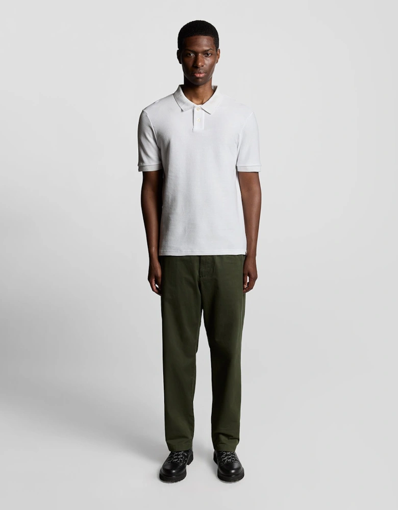 Jacquard Dobby Knit Polo Shirt