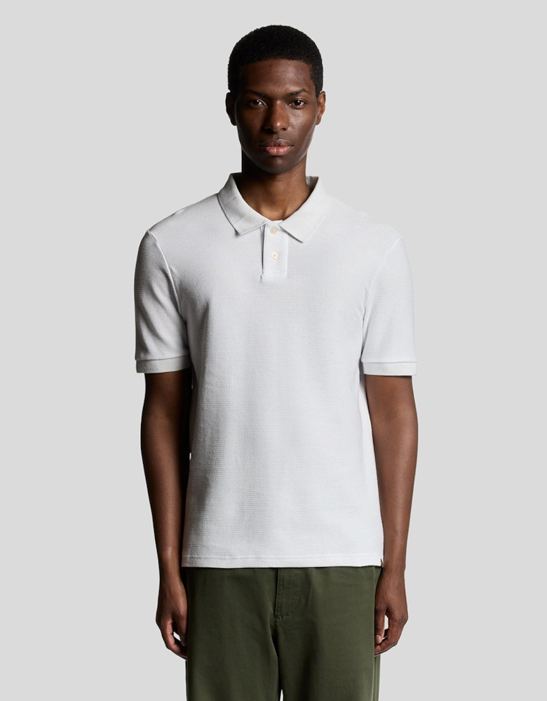 Jacquard Dobby Knit Polo Shirt