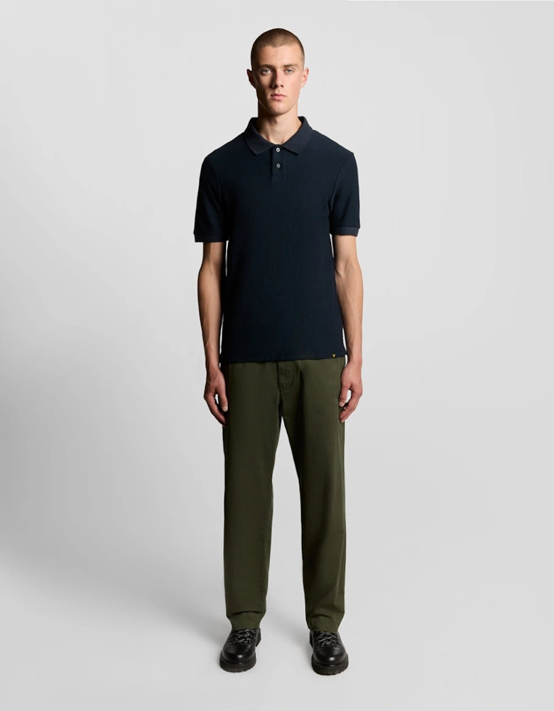 Jacquard Dobby Knit Polo Shirt