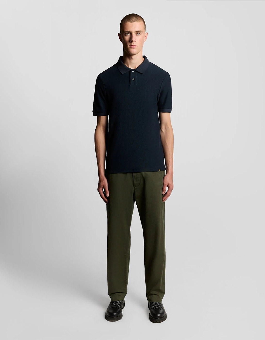 Jacquard Dobby Knit Polo Shirt