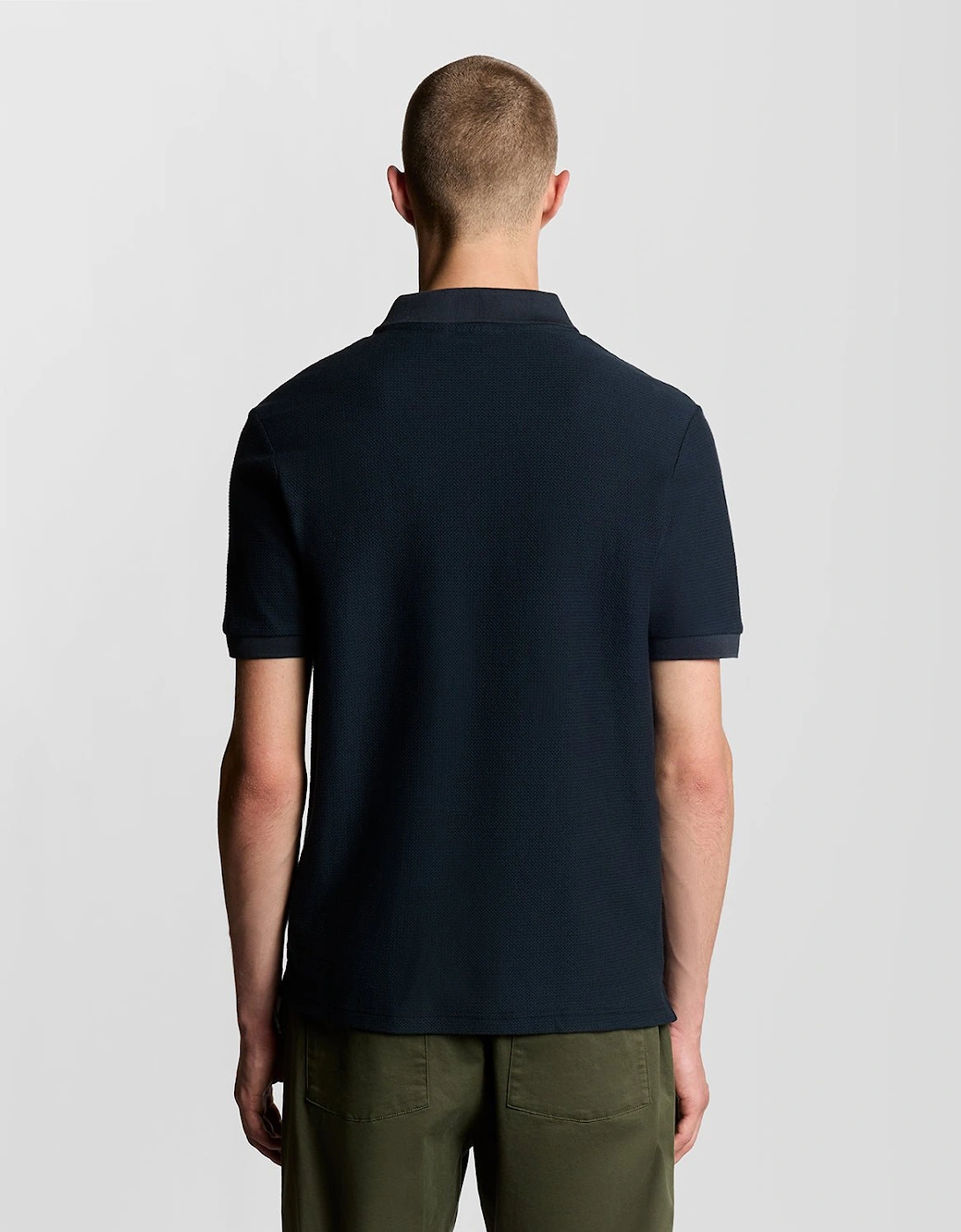 Jacquard Dobby Knit Polo Shirt