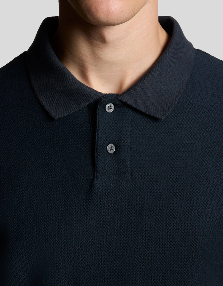 Jacquard Dobby Knit Polo Shirt