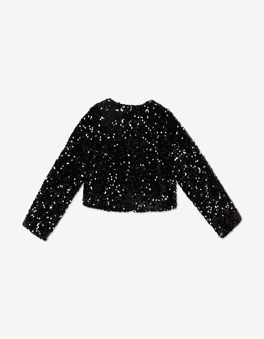 BCBGMAXAZRIA Girls Sequin Velvet Jacket in Black