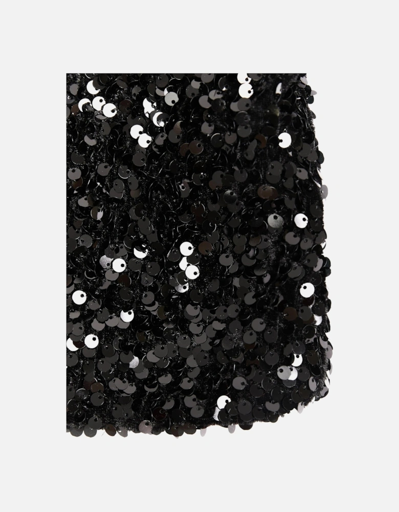 BCBGMAXAZRIA Girls Sequin Velvet Jacket in Black