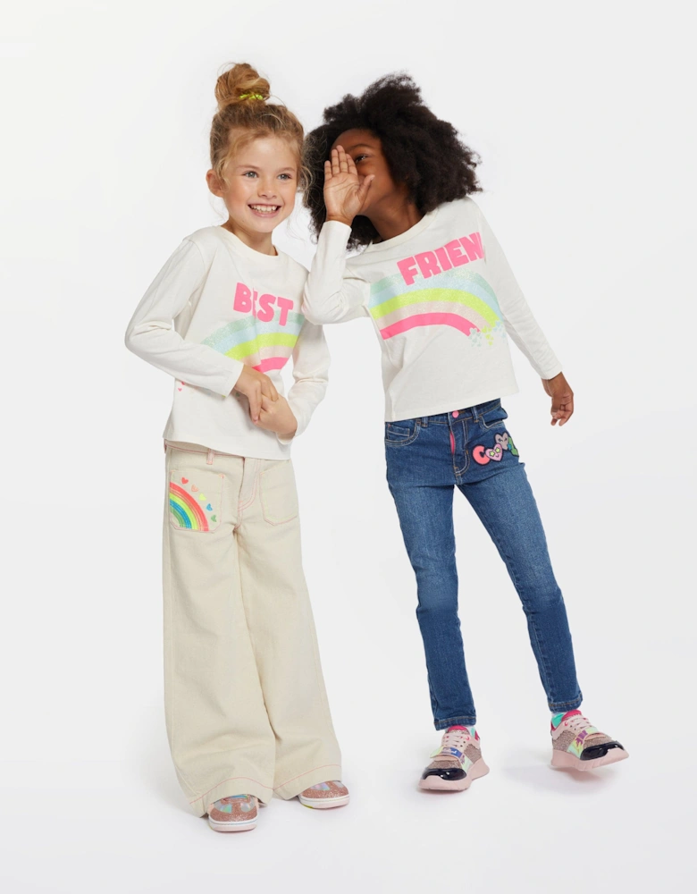 Billieblush Girls T-Shirts Set (2 Piece) in Ivory