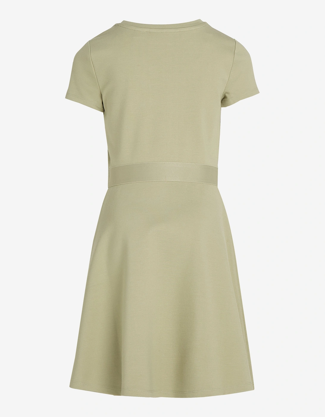 Girls Logo Tape Punto Dress in Green