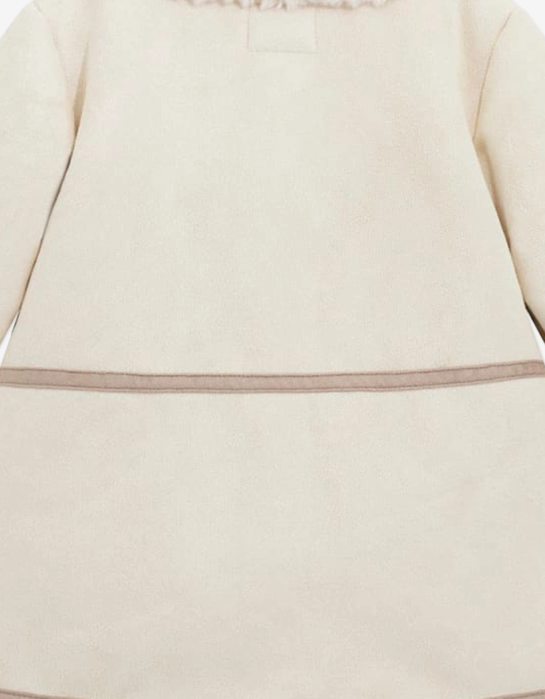 Girls Shearling Coat in Ivory