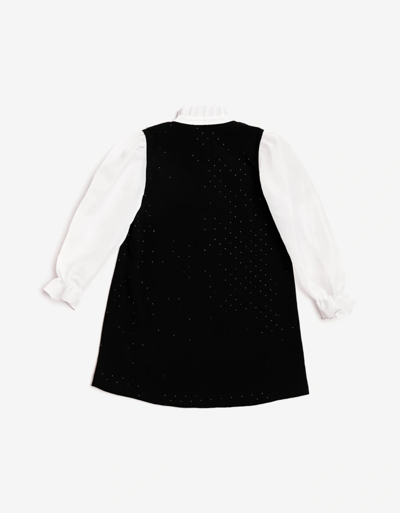 BCBGMAXAZRIA Girls 2 in 1 Tweed Dress in Black