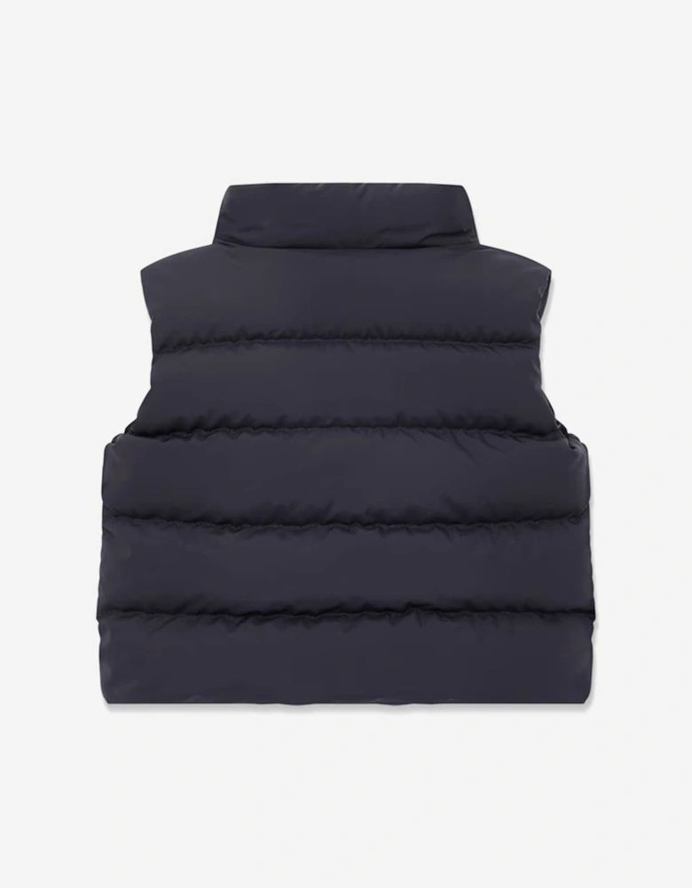 Baby Boys Down Padded Buang Gilet in Navy