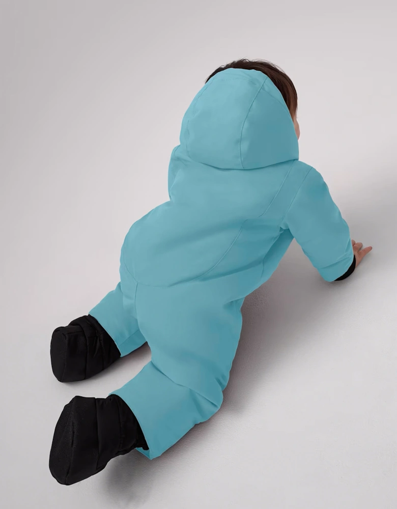 Baby Down Padded Lamb Snowsuit in Blue