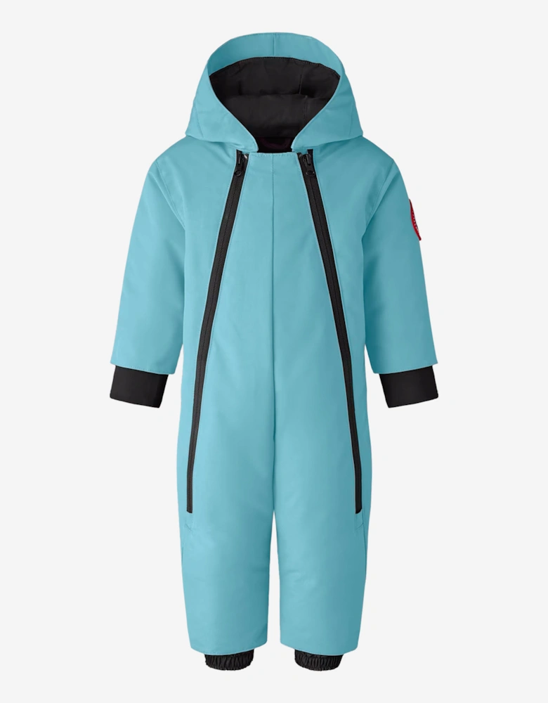 Baby Down Padded Lamb Snowsuit in Blue