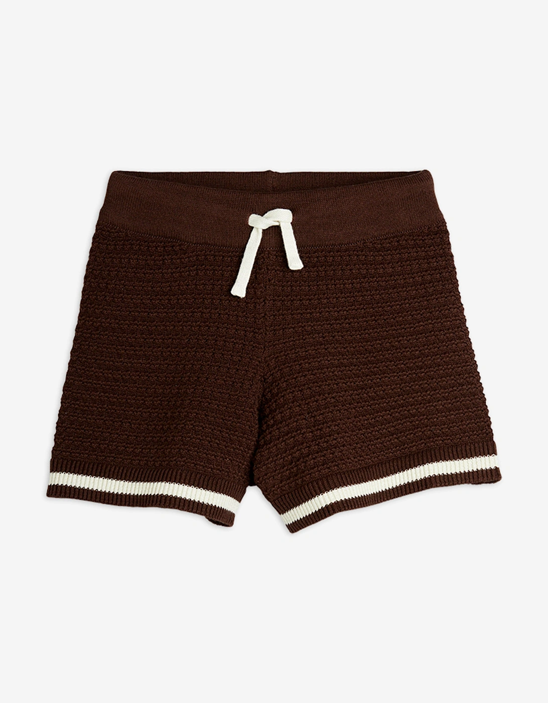 Kids Lizard Patch Crochet Knit Shorts in Brown, 5 of 4