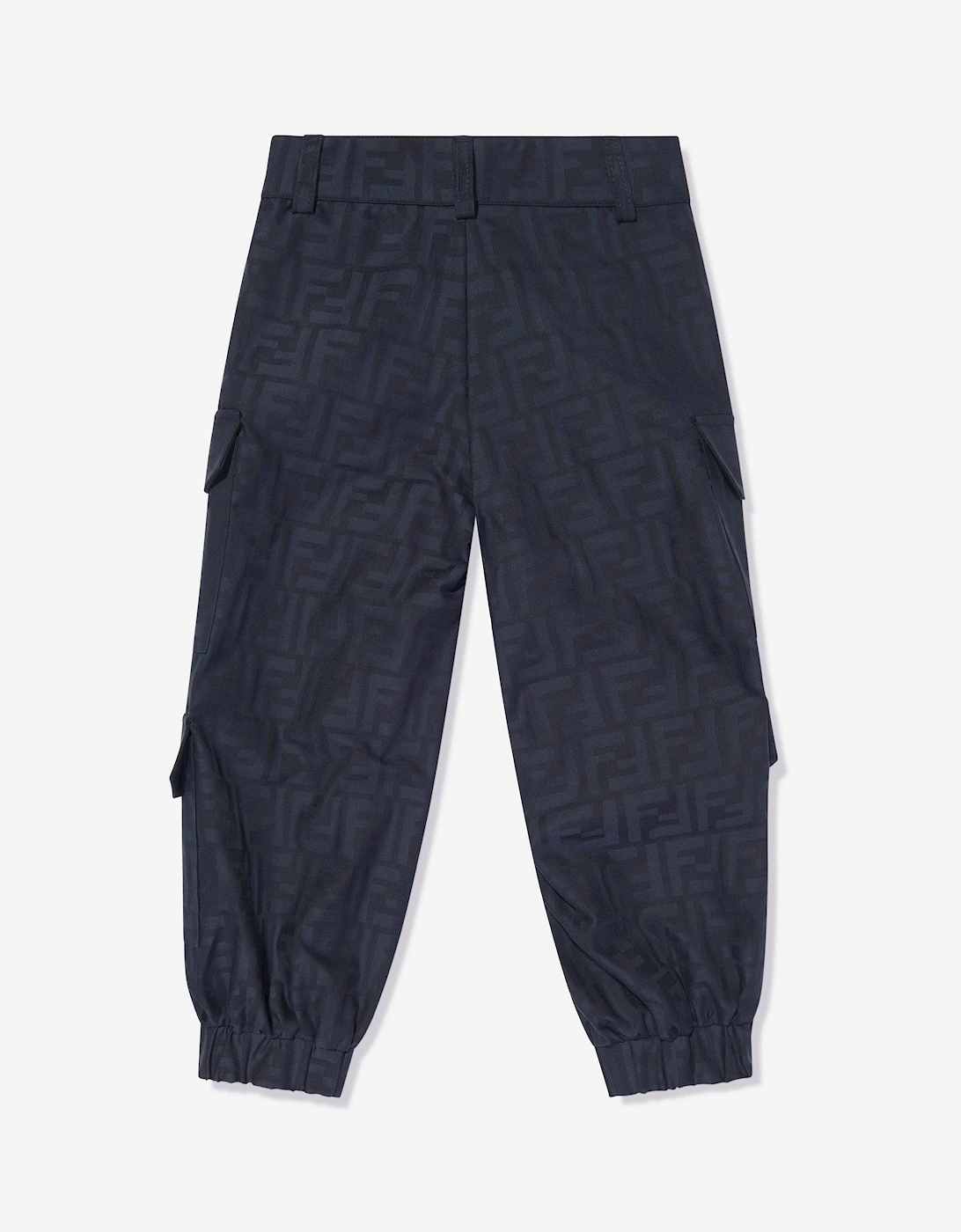 Kids FF Jacquard Cargo Trousers in Navy