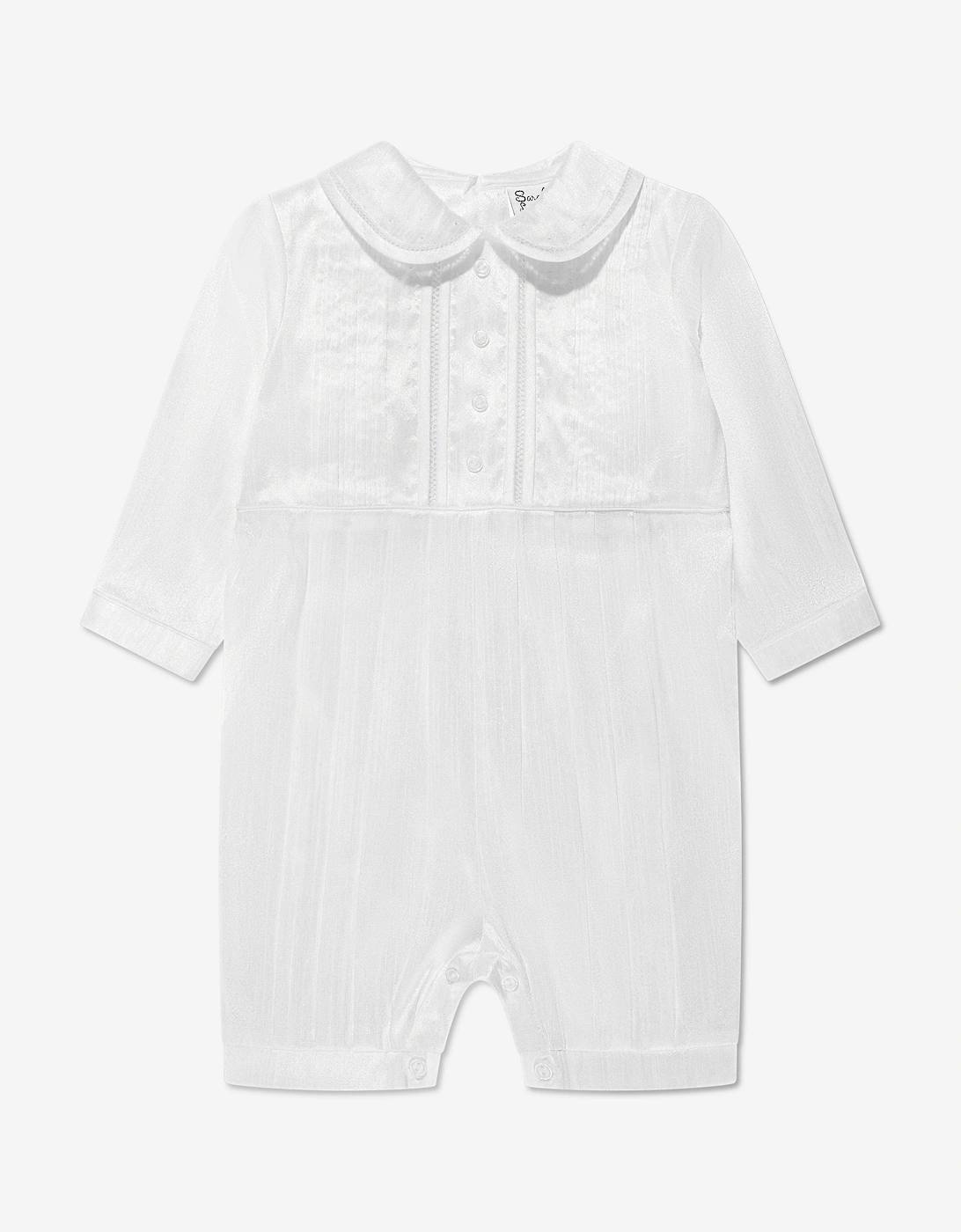 Baby Boys Romper And Hat in White