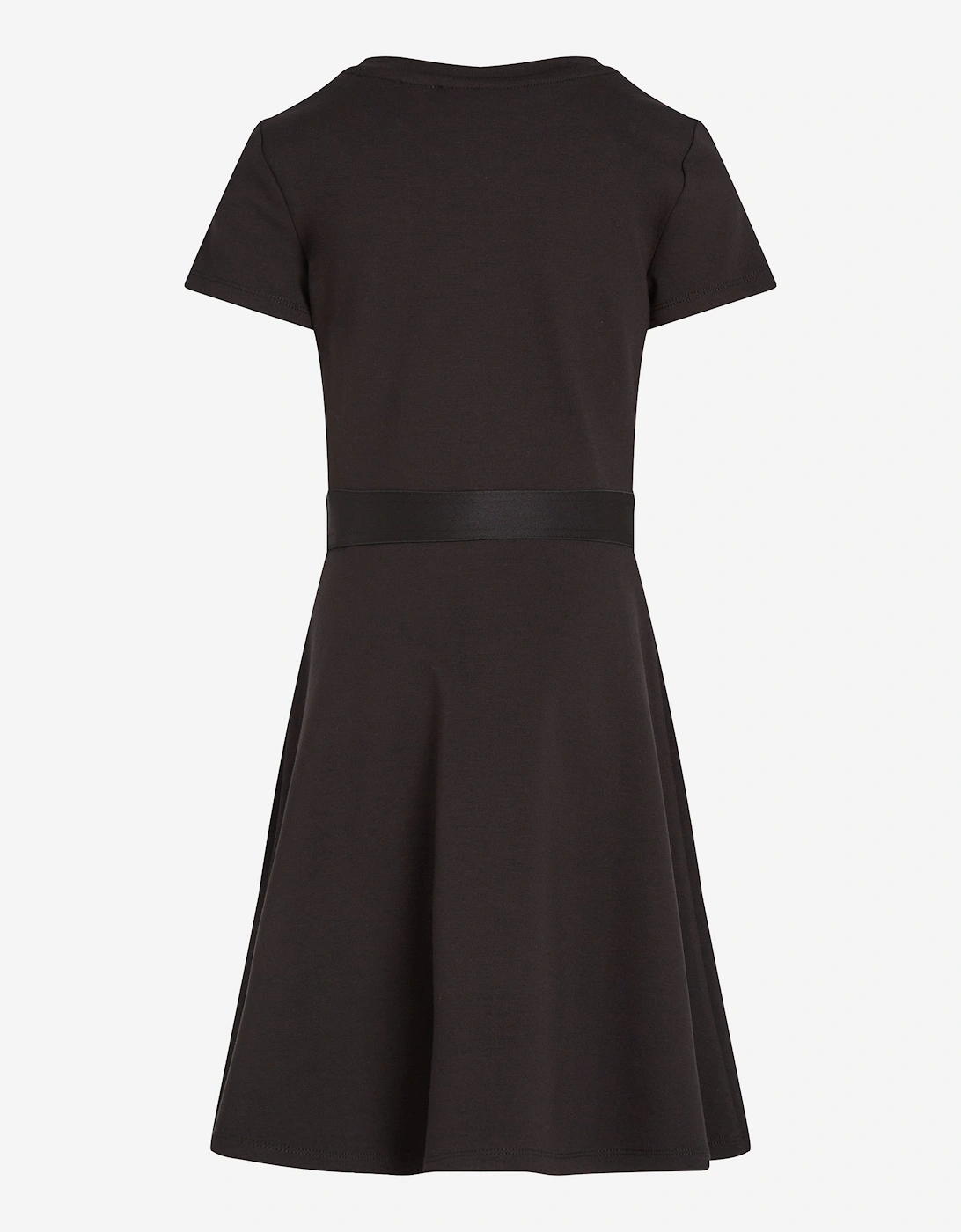 Girls Logo Tape Punto Dress in Black