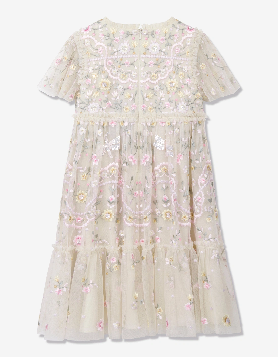 Girls Tulle Dragonfly Dress in Ivory